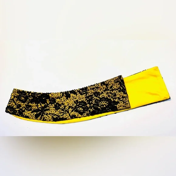 Dolce & Gabbana Black Lace on Yellow Headband - Picture 5 of 9